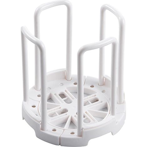Égouttoir rétractable blanc pour bols et plats - Organisateur de cuisine compact avec support de drainage pratique (1/5)