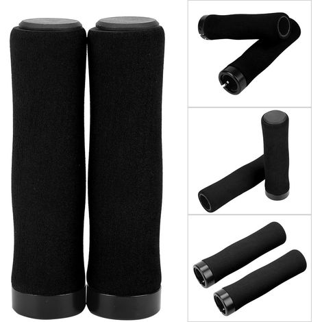 Mountainbike-Lenkergriffe aus Schwamm, DIY-Zubehör mit Stecker (schwarz) (1/5)