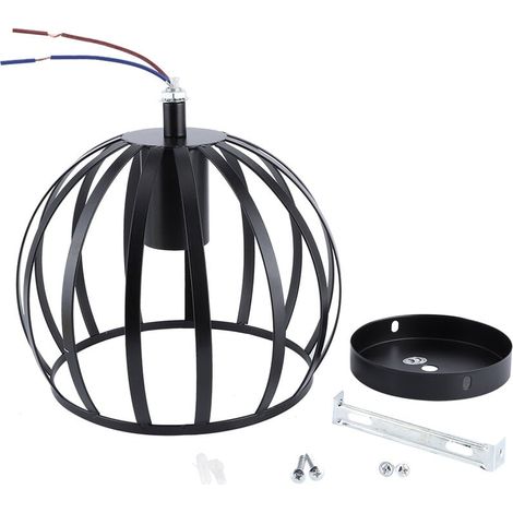 Jeffergarden E27 rustique Cage lustre suspension plafonnier abat-jour pour luminaire de couloir 110V-220V (1/5)