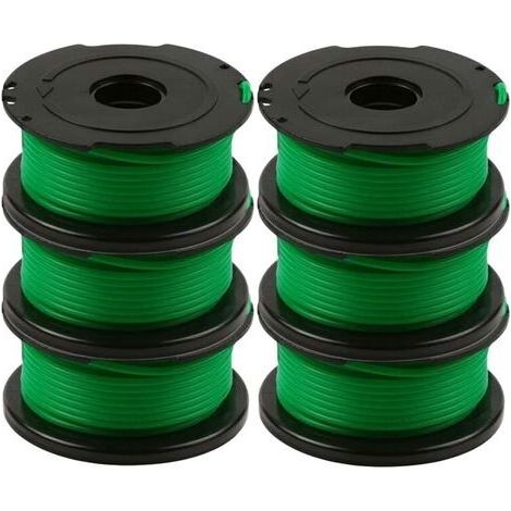 Lot de 6 bobines de fil pour débroussailleuse Black and Decker GL7033, GL8033, GL9035, 6 m,DEBUNS (1/5)