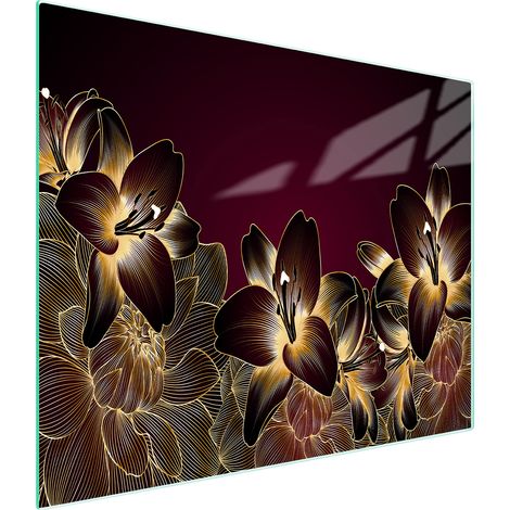 TAGLIERE IN VETRO 52x30 ORCHIDEA (1/5)