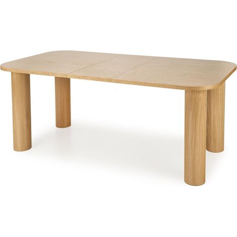 Mesa Houston 1412 , 77x100x160cm, Alargamiento, MDF, Chapa de madera natural (1/5)