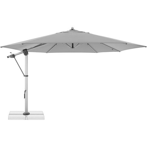 Doppler Pendelschirm "Expert Side" Ø400 cm, hellgrau, Bezug aus 100% Polyester, Gestell aus Aluminium, Gewicht 27,1 kg (1/5)