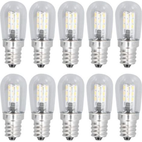 Ampoule LED E12 10 pièces 1,5W lumière blanche chaude – 500LM – Verre – Compatible plafonniers et appliques – Durée de vie 50 000h (1/5)