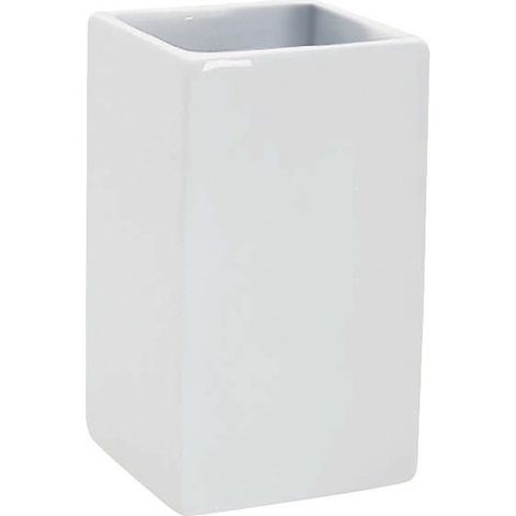 Vaso Porcelana QUADRO Blanco Spirella