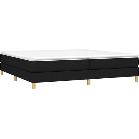 Estructura de cama con somier tela negro 200x200 cm vidaXL