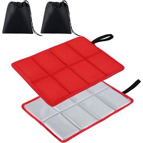 Tapis de sol camping 2 pièces pliables et légers – Coussins extérieurs résistants à l’humidité, chauds et lavables en machine – Idéal pique-nique et alpinisme (1/5)