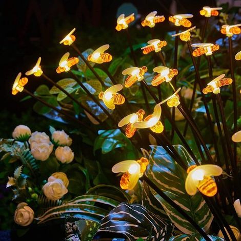 Lampes de jardin solaires, lucioles solaires, éclairage d'ambiance extérieur, étanches, 76 cm, 10 LED, lot de 2 (1/5)