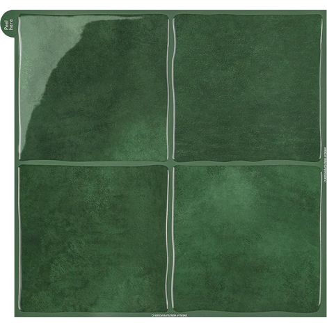 credence adhesive, Impermeablecarrelage adhesif mural salle de bain, Facile anettoyer carrelage adhesif mural cuisine pourCuisine Salle de Bain, 23x23cm, 10 Feuilles (1/5)