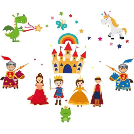 Sticker mural Princesse et Château Totority décoration (1/5)