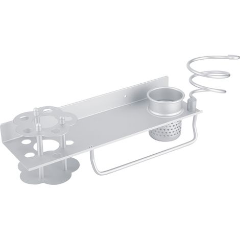 Wandmontiertes Badezimmerregal aus Aluminium, Handtuchhalter, Taschentuchbox-Set, Zubehör (1/5)