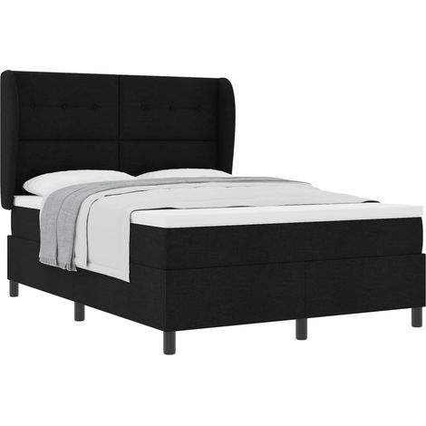 Maison Exclusive - Boxspringbett mit Matratze Schwarz 140 x 200 c