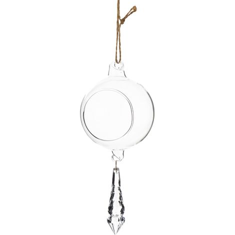 Decorazione da appendere in vetro, pallina decorativa 19x7,5x7,5 (1/5)
