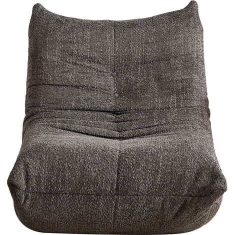 Canapé Togo en chenille, fauteuil lounge de sol, fauteuil d'accent sans accoudoirs, canapé pouf, chaise lounge Togo pour cheminée avec mousse à mémoire de forme, canapé de sol confortable pour salon, (1/5)