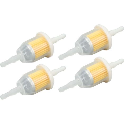 4 Filtres à Carburant GY20709 Compatibles Ligne 1/4 et 5/16 Pouces pour Tondeuses Tracteurs de Jardin Voiturettes Golf Zéro-Tour (1/5)