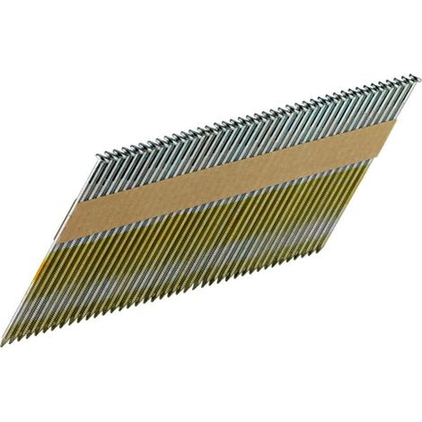 Clous en bande Metabo D34°, fixés sur papier, 2,8 x 63 mm, anneau G12 galvanisé 4000 pièces (1/2)