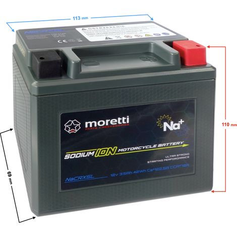 Batteria agli ioni di sodio Moretti NaCRX5L