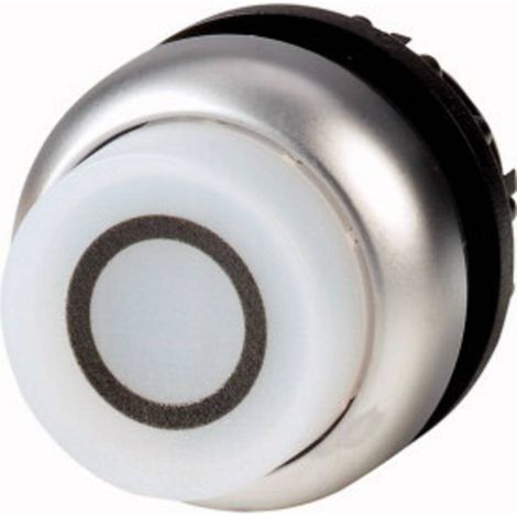 Bouton-poussoir lumineux saillant blanc 0 à rappel EATON M22-DLH-W-X0 (1/3)