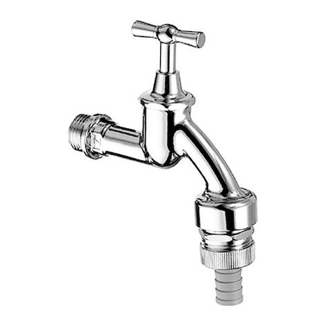 Auslaufventil Knebelgriff, RV, RB, 3/4Zoll, chrom
