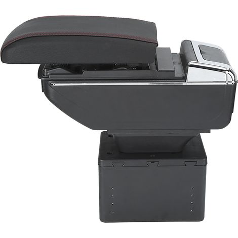 Coffre de console centrale universel pour voiture, accoudoir réglable avec port USB (1/5)
