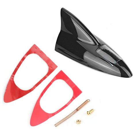 Feu Shark Fin 12 LED Solaire Clignotant Avertissement Lampe Auto Accessoire Noir