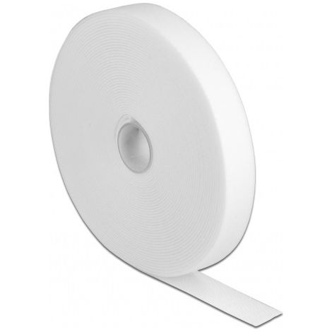 DeLOCK Delock Klettband auf Rolle L 10 m x B 20 mm weiß (18382)