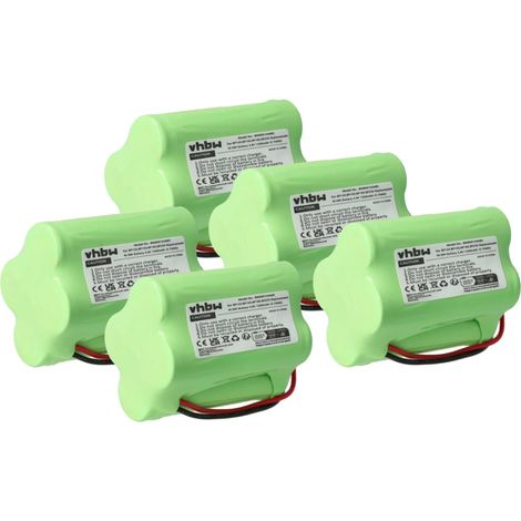 vhbw 5x batteria compatibile con Uniden BC120XLT, BC220, BC230, BC-230, BC-220, BC220XLT, BC230XLT, BC120 radio (1200mAh, 4,8V, NiMH)