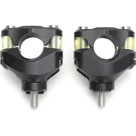 Rehausseur de guidon de moto 28 mm, adaptateur d'extension de guidon noir-- (1/5)