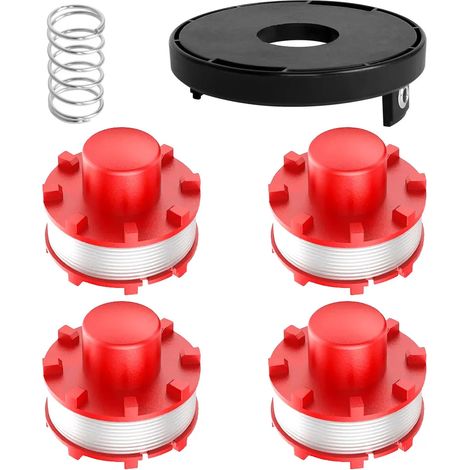 Bobines pour tondeuses Einhell, 4 bobines, 1 capuchon et 1 ressort (1/5)