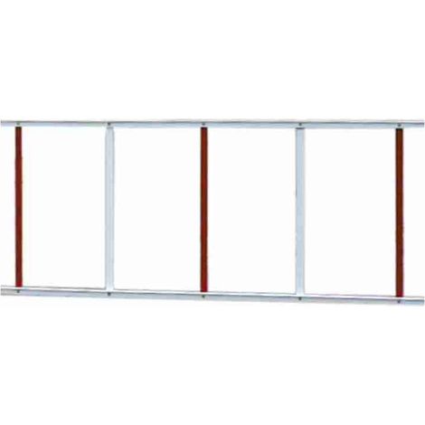 QIKGR Siepe In Alluminio L=2000 Mm, Verniciata Rosso/bianco Per Qik 4e/7eh Ditec Qikgr