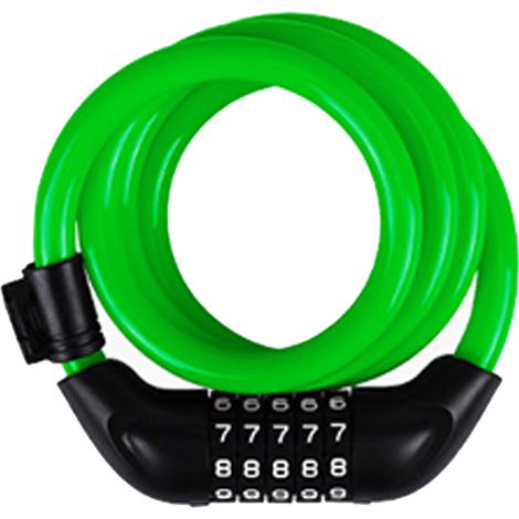 Cadenas À Code 5 Chiffres - Câble En Acier Tressé PVC - Antivol Pour Vélo Et Véhicule Électrique - Longueur 120 cm - 1 Pièce (1/5)