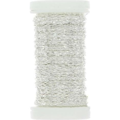 Silberner, gewellter Blumendraht, 1 Stück. (1/2)