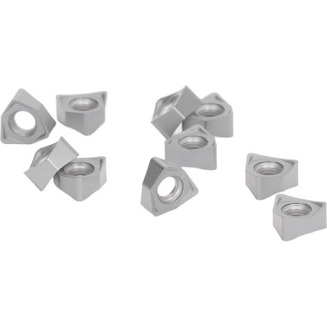 Lot de 10 Plaquettes Carbure RWNMU040308-ER-R, Indexables Revêtues pour Tournage Bois, Outils CNC Fraisage, Haute Précision (1/5)