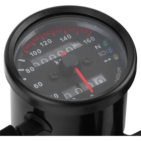 Universeller LED-Motorrad-Kilometerzähler + Drehzahlmesser und Geschwindigkeitsmesser 12V (1/5)