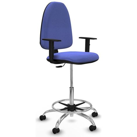 piqueras-y-crespo Aýna Taburete de oficina azul claro