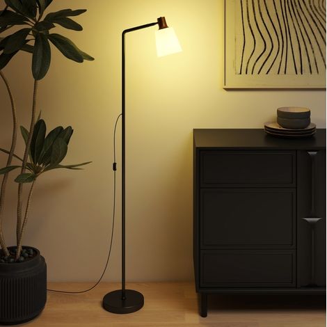 Lampadaire LED pivotant 350° 3000K/4000K/6500K noir REDOM (1/5)