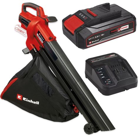 Einhell 3433625 18V Brushless VSpeed Blower Vacuum Leaf Bag + 2.5AH Battery Kit (1/5)