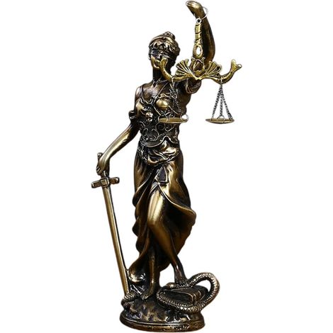 Figurine Lady Justice en résine, statue de bureau déesse de la  justice avec écailles  Sculpture de justice pour avocat, étudiant en droit, décoration de bureau et bibliothèque (1/5)