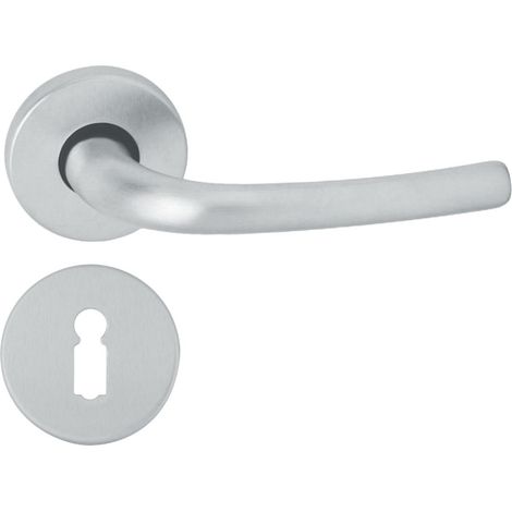 Domino poignee de porte aurea r m4 bb poignee avec rosace bb pour cle chrome satine (1/5)