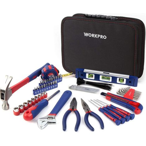 Werkzeugset 100-teilig für Haushalt und Heimwerker mit Tasche (1/5)