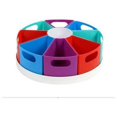 QORVA-Boîte de rangement de papeterie de bureau rotative à 360 degrés brosse multifonctionnelle peinture à l'huile bâton stylo de stockage conteneur (1/5)