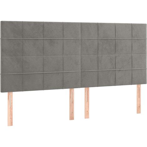 Maison Exclusive - Cabecero gris claro 180x5x118/128 cm terciopel (1/5)