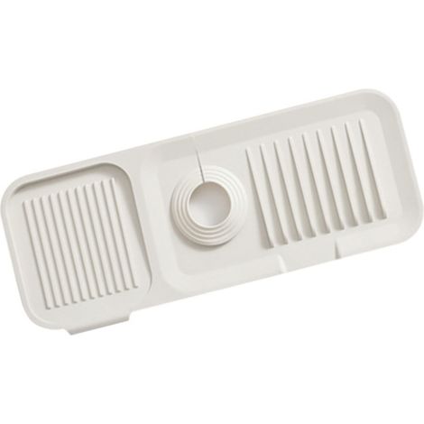 Tapis de robinet en silicone pliable et épais, doux et résistant à l'eau, pour évier de cuisine ou de salle de bain. (1/5)