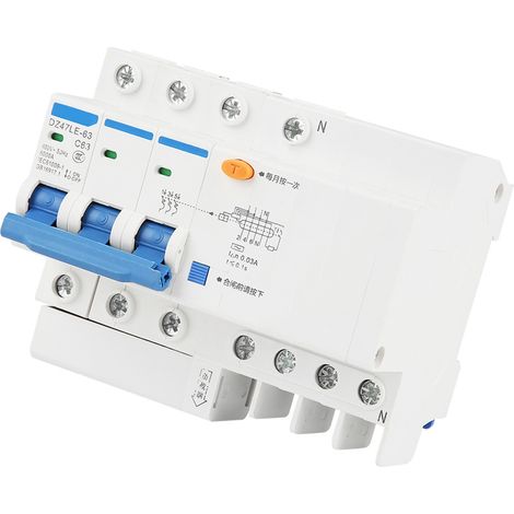 Disjoncteur différentiel DZ47LE‑63 3p N C63 230 V 63 A 30 mA (1/5)