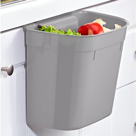 TrAdE Shop Traesio - Pattumiera Cestino Da Cucina Portaoggetti Salvaspazio Da Appendere Compatto 27x16xh21cm - (1/4)