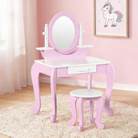 Lit enfant coloris rose en MDF 65,5 x 46 x 93 cm (1/5)