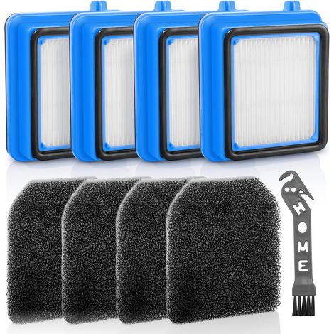 QX7 Filter für AEG, 4 Stück ASKW1 Filter Set für AEG QX6 QX7 QX8-2 Vakuum Staubsauger, 4 Pre Motor Filters 4 Hygiene Filter