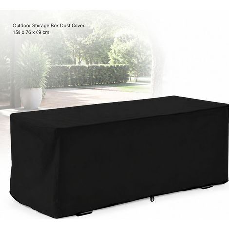 Toivize-Housse de Rangement Extérieur - 210D Oxford - Imperméable Anti-UV - 158x76x69cm Noir pour Coffre de Terrasse (1/4)