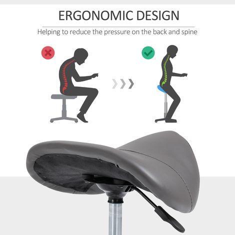 Tabouret réglable à roulettes pour salons de coiffure et tatouage, hauteur 49-61 cm, dimensions 52x53 cm, couleur grise