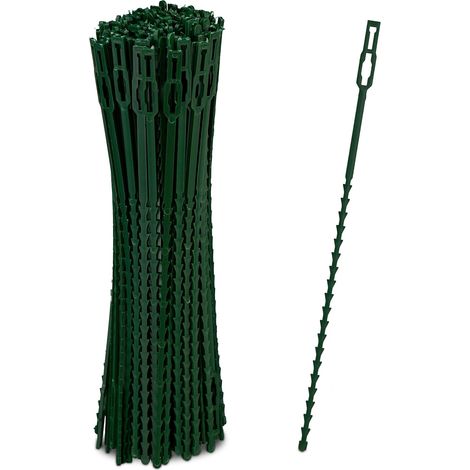Lot de 200 liens pour plantes de 23 cm, attaches réglables, réutilisables, pour le jardin, couleur verte (1/5)